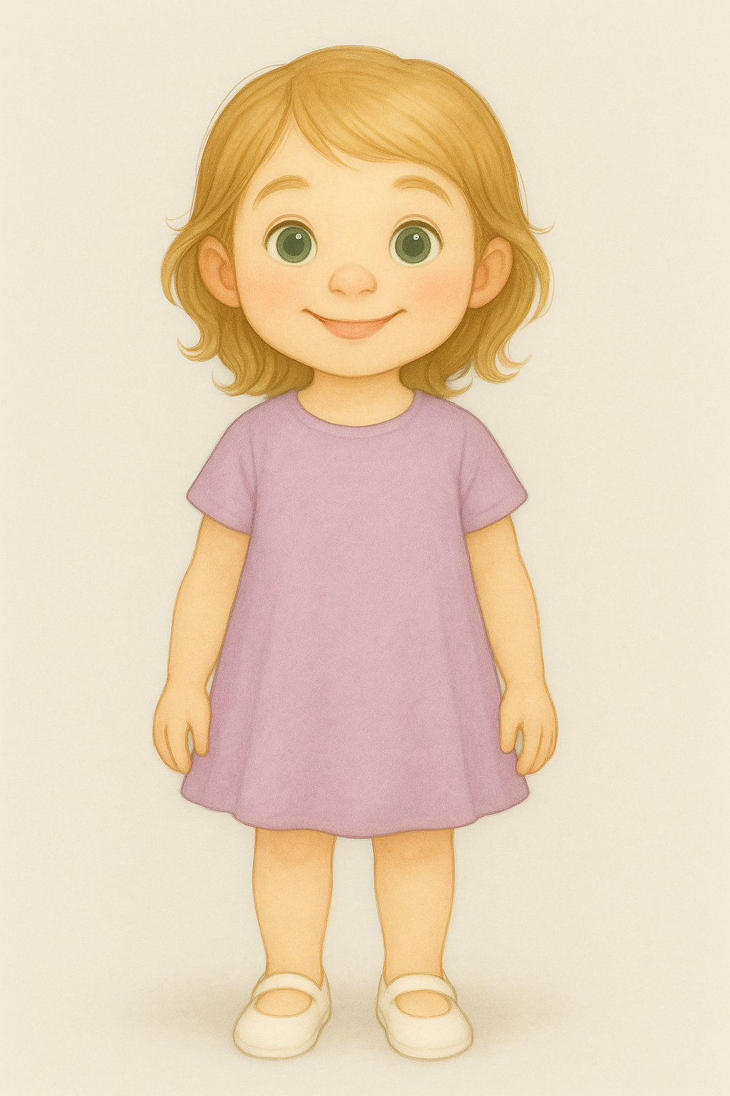 fille aux cheveux blonds mi-longs, peau claire